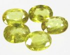 (image for) Good Price Parcel 5 pcs Yellowgreen Sphene (Titianite) 4,54 carat Oval Cut Very Good Quality from Madagascar Purchase Now!