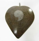 (bild för) Bra Pris Unikt Smycke Fossil Ammonit i Matrix 13,80 gram Polerat Hänge med Ögla från Marocko Köp Nu!