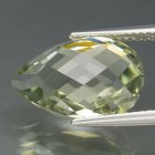 (bild för) Bra Pris Vacker Prasiolit (Grön Ametist) 5,18 carat Dropp Checkerboard Slipning Fin Lyster fr Brasilien Köp Nu!