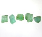 (image for) Parcel 5 pcs Rough Bluish Green Emerald Crystal 5,75 carat Natural Crystal Transparent-Translucent Afghanistan Purchase Now!