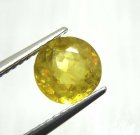 (bild för) Bra Pris Topp Lyster Gulgrön Sphene (Titianit) 0,90 carat Rund Slipad Mycket Fin Kvalitet från Madagaskar Köp Nu!