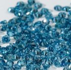 (bild för) Bra Pris Parti Naturlig Blå Diamant Tot. 1,00 carat Kalibrerad 0,05 ct/st Brilliant 2,30 mm Kvalitet SI Köp Nu!
