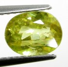 (bild för) Bra Pris Mycket Vacker Neon Gulgrön Sphene (Titianit) 1,32 carat Oval Slipad Mycket Fin Kvalitet & Lyster från Madagaskar Köp Nu!