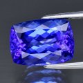 Good Price Certified D-Block AAA Top Vivid Violet Blue Tanzanite 4,33 carat Cushion Best Luster&Quality fr Tanzania Purchase Now