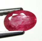 (bild för) Bra Pris Mycket Fin Rosaaktigt Röd - Purpur Röd Rubin 0,60 carat Oval Slipad Fin Lyster & Prisvärd Kvalitet från Madagaskar Köp Nu!