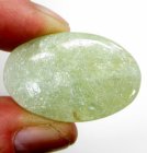 (bild för) Bra Pris Stor Ovanlig Ljus Gulaktigt Grön Beryll 35,92 carat Oval Cabochon Slipning Intressant Samlarsten från Madagaskar Köp Nu!