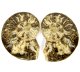 (image for) Good Price Very Beautiful Natural Artwork Fossil 2 pcs/1 pair Ammonite 151 gram Sawn Polished Half´s Interesting Exciting Collectible Item from Morocco Buy Now!