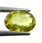 (image for) Good Price Very Beautiful Neon Yellow Green Sphene (Titianite) 1.01 carat Oval Cut Very Fine Quality & Luster from Madagascar Buy Now!