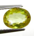 (image for) Good Price Very Beautiful Neon Yellow Green Sphene (Titianite) 1.26 carat Oval Cut Very Fine Quality & Luster from Madagascar Buy Now!