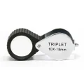 (bild för) Bra Pris! Hopfällbar Hög Kvalitativ Gemmologisk Lupp med Triplett-lins 10X förstoring och 18 mm diameter Mycket Snygg Gummiklädd för bra grepp Modell 7866 Perfekt till Ädelstenssamlare Köp Nu
