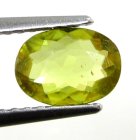 (bild för) Bra Pris Mycket Vacker Neon Gulgrön Sphene (Titianit) 0,84 carat Oval Slipad Mycket Fin Kvalitet & Lyster från Madagaskar Köp Nu!