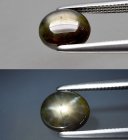 Bra Pris Super Sällsynt Obehandlad Unik Grön Svart Stjärn Safir 1,74 carat Oval Cabochon 12-strålig Stjärna från Thailand Köp Nu! (bild för) Bra Pris Super Sällsynt Obehandlad Unik Grön Svart Stjärn Safir 1,74 carat Oval Cabochon 12-strålig Stjärna från Thailand Köp Nu!