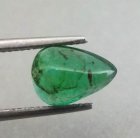 (image for) Good Price Nice Quality Green Zambian Emerald 0,67 carat Pear Cabochon Cut Good Colour & Quality Purchase Now!