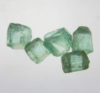 (image for) Parcel 5 pcs Rough Bluish Green Emerald Crystal 4,52 carat Natural Crystal Transparent-Translucent Afghanistan Purchase Now!