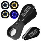 Great Price! Top Notch Larger Black Gemological Loupe with Triplet Lens 20X Magnification and 22 mm Diameter With 4-Light Illumination and USB Rechargeable Perfect for Gemstone Enthusiasts (image for) Great Price! Top Notch Larger Black Gemological Loupe with Triplet Lens 20X Magnification and 22 mm Diameter With 4-Light Illumination and USB Rechargeable Perfect for Gemstone Enthusiasts