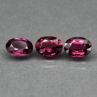 (image for) Good Price Parcel 3 pcs Purple Pink Rhodolite Garneth 2,96 carat Oval Very Nice Luster&Quality fr Madagascar Purchase Now!