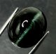 (image for) Good Price Rare Greenish Blue Indicolite (Tourmaline) Cat´s Eye 9,18 carat Oval Cabochon Sharp Eye from Mozambique Purchase Now!