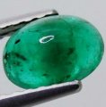 (bild för) Bra Pris Fin kvalitet Topp Mörk Grön Zambisk Smaragd 0,71 carat Oval Cabochon Slipning Bra Färg & Lyster Köp Nu!
