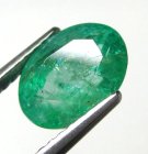 (image for) Good Price Very Rare Beutiful Bluish Green Emerald 2,17 carat Oval Cut Very Nice Quality & Luster from Zambia Purchase Now