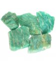 (image for) Good Price Parcel 5 pcs Very Fine Quality Beautiful Bluish Green White Patterned Rough Amazonite 31 grams Natural Broken Piece Beautiful Material & Good Color from Russia Buy Now!