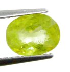 (image for) Good Price Very Beautiful Neon Yellow Green Sphene (Titianite) 1,58 carat Oval Cut Very Fine Quality & Luster from Madagascar Buy Now!