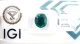 (bild för) Bra Pris Certifierad Intensiv Djup Blå Grön Dioptas 5,43 carat Oval Slipning Ytterst Sällsynt Samlarsten från Namibia Köp Nu!
