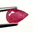 (image for) Good Price Very Nice Pinkish Red - Purple Red Ruby 0,55 carat Pear Cut Nice Luster & Price Worthy Quality from Madagascar Purchase Now!