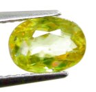 (bild för) Bra Pris Mycket Vacker Neon Gulgrön Sphene (Titianit) 1,47 carat Oval Slipad Mycket Fin Kvalitet & Lyster från Madagaskar Köp Nu!