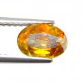 Bra Pris Mycket Sällsynt Gulaktigt Orange Sfalerit 1,53 carat Oval Slipning Mycket Bra Lyster & Kvalitet från Spanien Köp Nu!