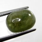 (bild för) Bra Pris Fin Behandlad Djup Grön Safir 3,93 carat Oval Cabochon Slipning Bra Kvalitet & Färg från Madagaskar Köp Nu!