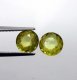 (image for) Good Price Parcel 2 pcs Yellowgreen Sphene (Titianite) 1,72 carat Round Cut Very Good Quality from Madagascar Purchase Now!