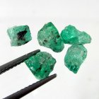 (image for) Good Price Parcel 5 Pcs Rough Uncut Very Rare Vivid Bluish Green Emerald Crystal 3,92 carat Natural Crystal Transparent from Colombia Purchase Now!