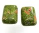(image for) Good Price Parcel 2 pcs Very Nice Multicolour Unakite 32,10 carat Cushion Cabochon Good Quality from USA Köp Nu!