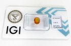 (image for) Good Price Certified Very Rare Yellowish Orange Clinohumite 1,44 carat Oval Cut Nicest Quality from Tajikistan Purchase Now!