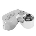 Great Price! Larger Gemological Loupe with Triplet Lens 40X Magnification and 25 mm Diameter With Lighting Both UV & LED for Gemstone Enthusiasts Buy Now! (image for) Great Price! Larger Gemological Loupe with Triplet Lens 40X Magnification and 25 mm Diameter With Lighting Both UV & LED for Gemstone Enthusiasts Buy Now!