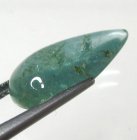 Bra Pris Mycket Vacker Grönaktigt Blå Akvamarin 6,34 carat Dropp Cabochon Slipning Fin Lyster från Brasilien Köp Nu!