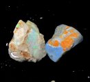 (bild för) Bra Pris Parti 2 st Rå Oslipad Fin Solid Opal 9,50 carat Naturlig Kristall/Bit Bra Lyster & Kvalitet från Lightning Ridge Australien Köp Nu!