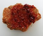 (bild för) Bra Pris Mycket Vacker Vanadinit 391 gram Naturliga Kristaller på Matrix Sällsynt Mineral från Mibladen Marocko Köp Nu!