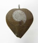(bild för) Bra Pris Unikt Smycke Fossil Ammonit i Matrix 10,95 gram Polerat Hänge med Ögla från Marocko Köp Nu!