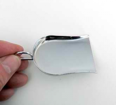 Bra Pris Mycket användbar skopa 75x40 mm i kromad metall med handtag perfekt vid sortering Köp Nu!