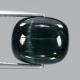 Bra Pris Sällsynt Grönaktigt Blå Indigolit (Turmalin) Kattöga 6,75 carat Kudd Cabochon Skarpt Öga från Mozambique Köp Nu!