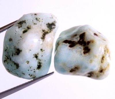 Bra Pris Parti 2 st Fin Färg Naturlig Larimar (Pektolit) 45,62 carat från Dominicanska Republiken Köp Nu!