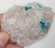 Bra Pris Sällsynt Mycket Fin Mindre Kristaller av Dioptas med Plancheit på Kvarts 114,9 gram Synnerligen Populär Vacker Samlar mineral från Kaokoveld, Namibia Köp Nu!