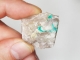 Små Kristaller Dioptas på Kvarts 12,6 gram från Kaokoveld, Namibia
