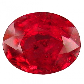 Bra Pris Certifierad Sällsynt Topp Röd Rubin 0,85 carat Oval Slipning Mycket Fin Kvalitet från Mozambique Köp Nu!