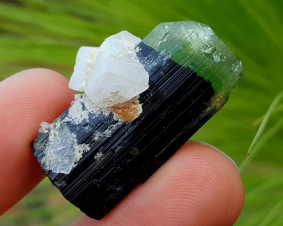 Bra Pris Vacker Grön Topp Turmalin 88,93 carat Naturlig Kristall med Fältspat från Kunar Afganistan Köp Nu!