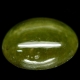 Bra Pris Gröngul Apatit Kattöga 5,66 carat Oval Cabochon Slipning från Madagaskar Köp Nu!
