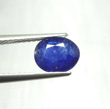 Bra Pris Fin Behandlad Blåklintsblå Safir 1,51 carat Oval Slipning fr Madagascar Köp Nu!