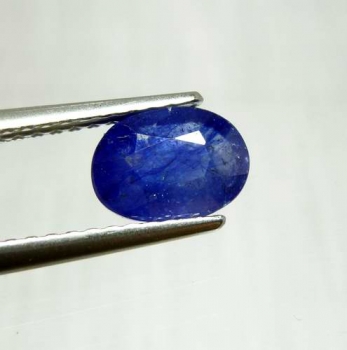 Bra Pris Fin Behandlad Blåklintsblå Safir 1,44 carat Oval Slipning fr Madagascar Köp Nu!