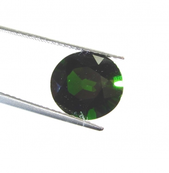 Bra Pris Stor Mycket Sällsynt Mörkgrön Krom Turmalin 2,66 carat Oval Slipning Bra Kvalitet från Mozambique Köp Nu!